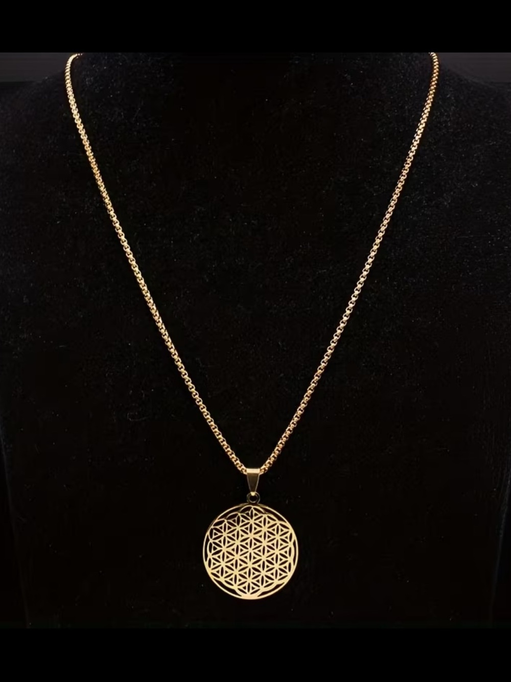 Affordable Fashion Finds Gold Flower of Life Pendant Necklace